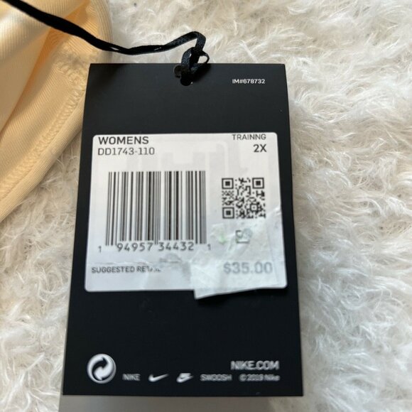 Nike Swoosh Women's Plus Size Bra Medium Support Cream Sz 2X New WT - Picture 12 of 12